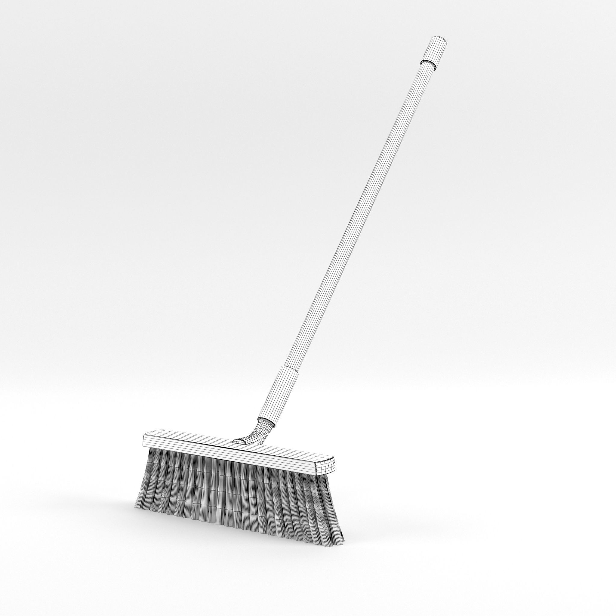 Broom Low-poly 3D model_3
