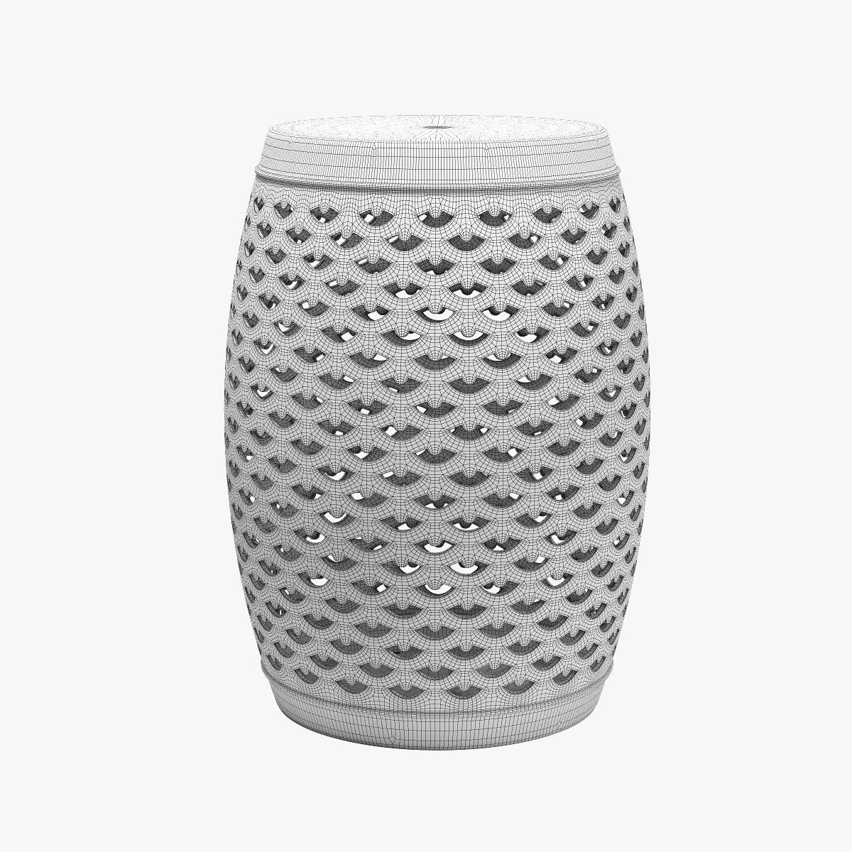 Highland dunes sylvan garden stool 3D model_4