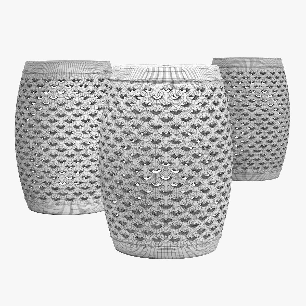 Highland dunes sylvan garden stool 3D model_3