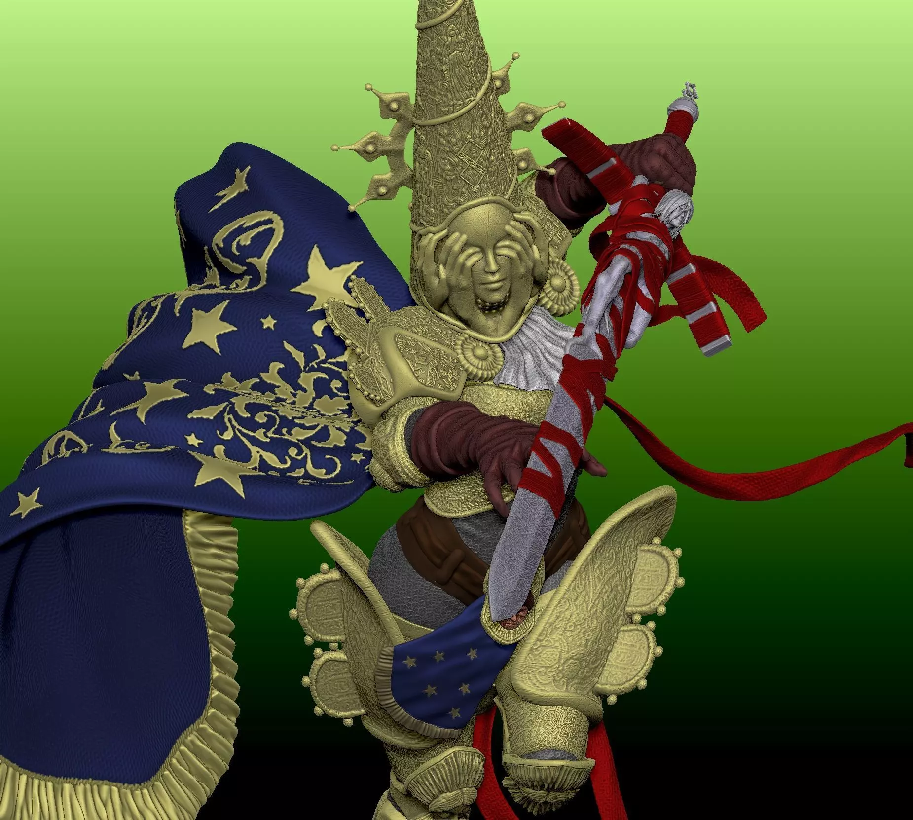 Crisanta Attack pose - Blasphemous 2 3D print model_0