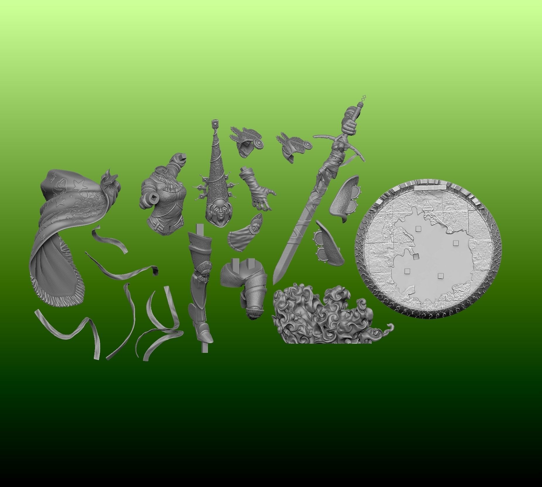 Crisanta Attack pose - Blasphemous 2 3D print model_11