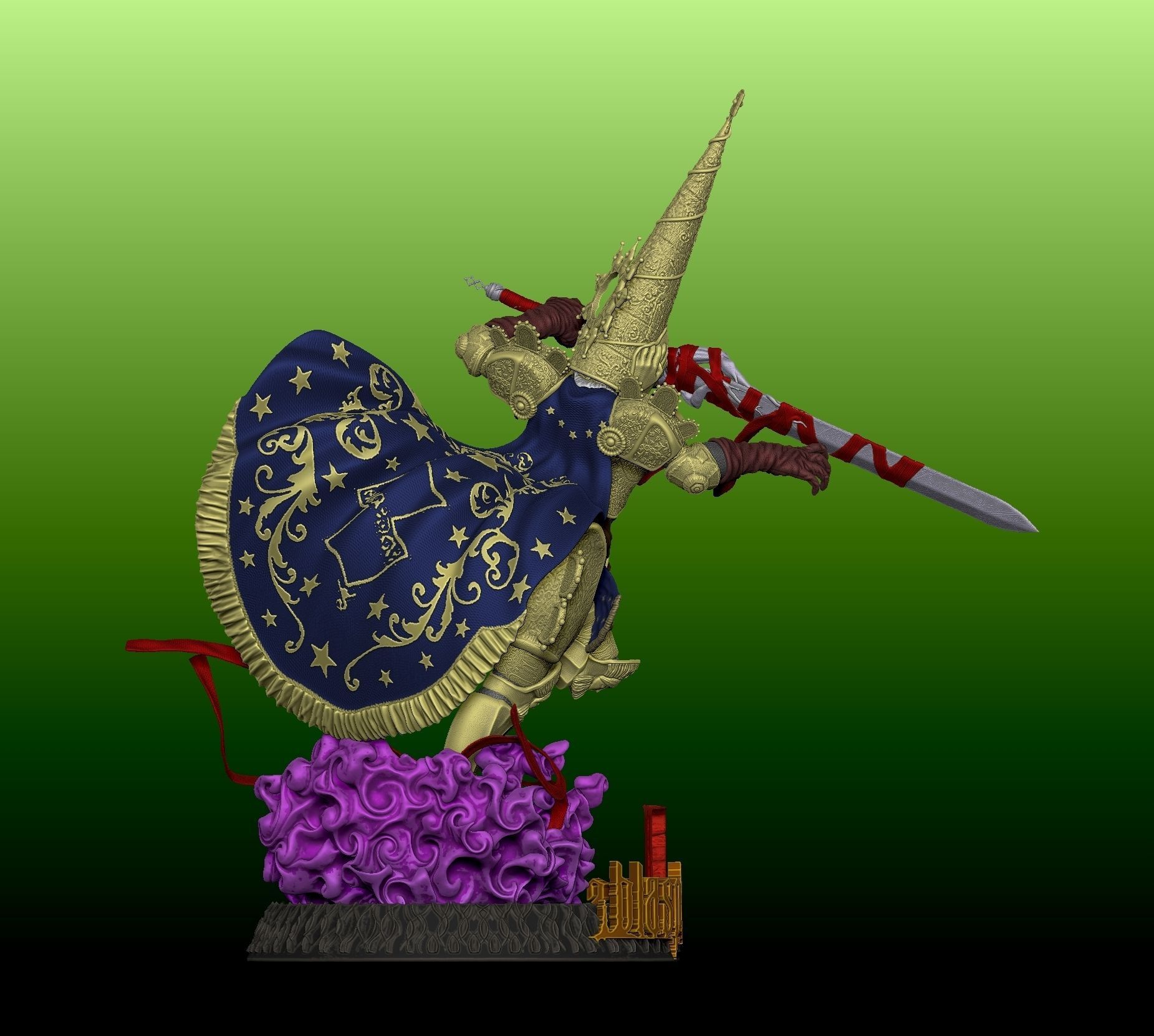 Crisanta Attack pose - Blasphemous 2 3D print model_5