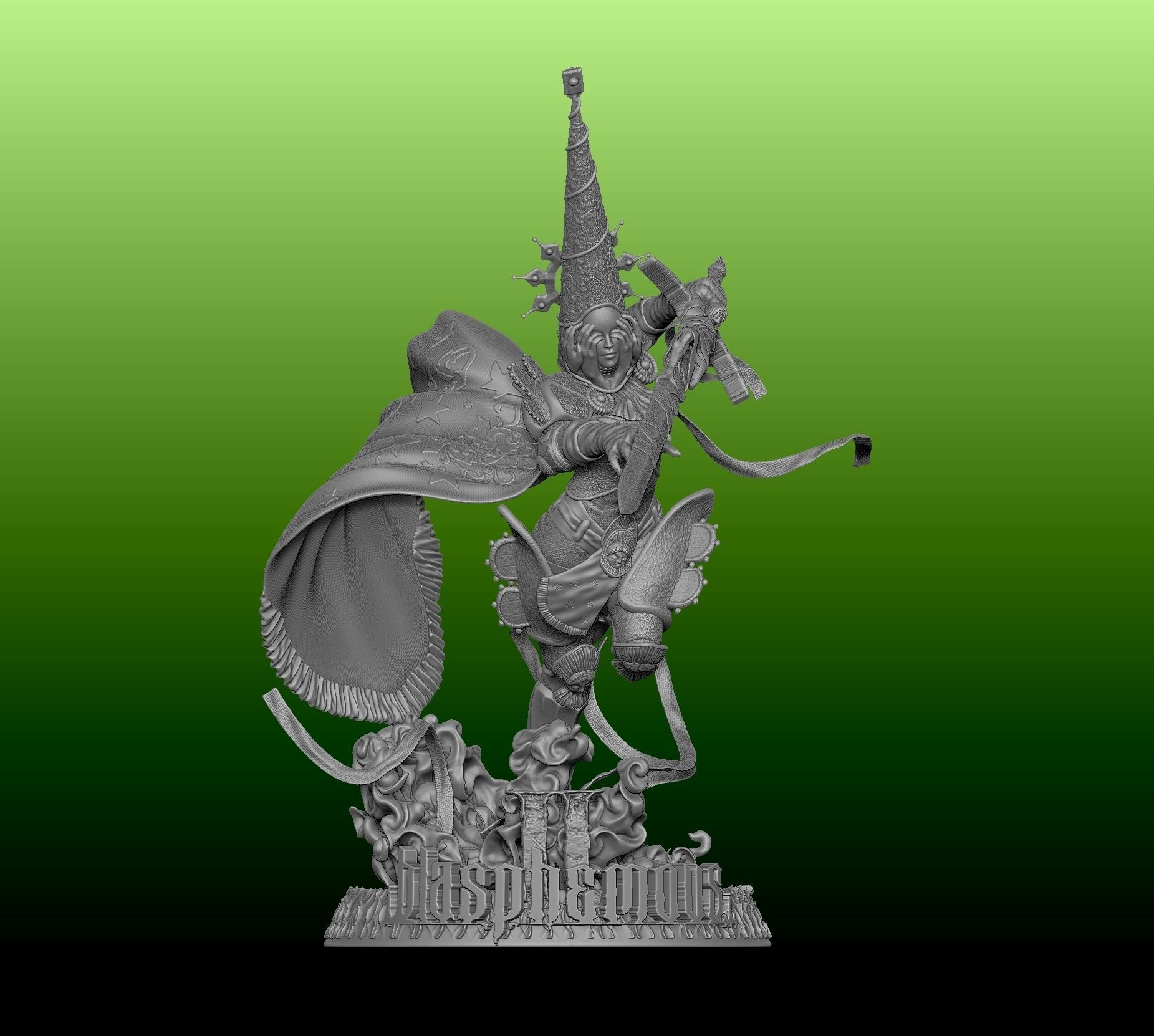 Crisanta Attack pose - Blasphemous 2 3D print model_7