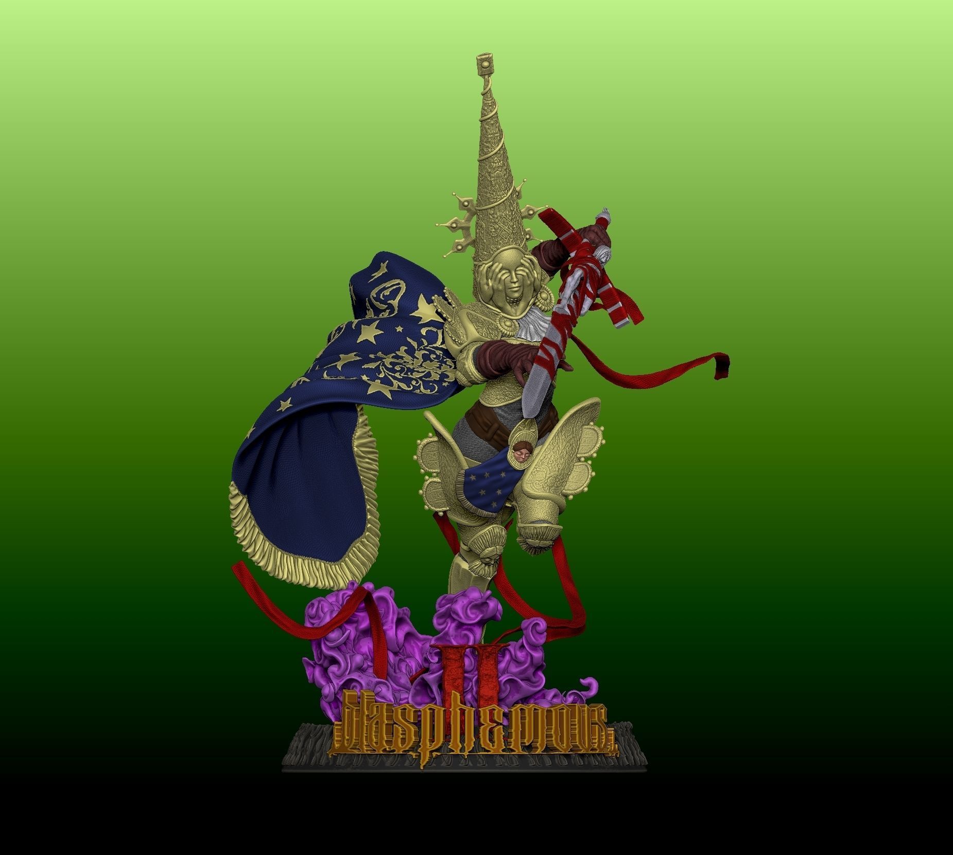 Crisanta Attack pose - Blasphemous 2 3D print model_3