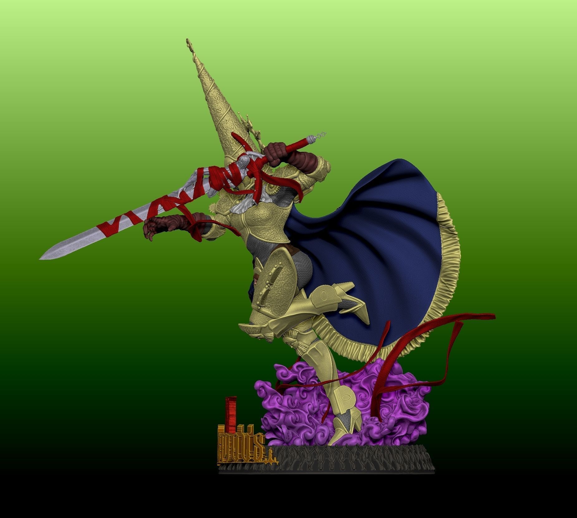 Crisanta Attack pose - Blasphemous 2 3D print model_4