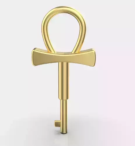 Key Ankh Cross Religious Pendant Necklace