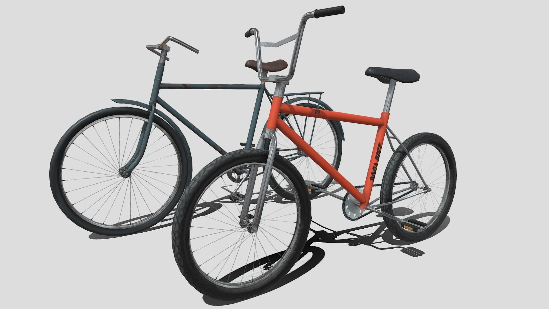 Two low poly bikes Low-poly 3D model_5