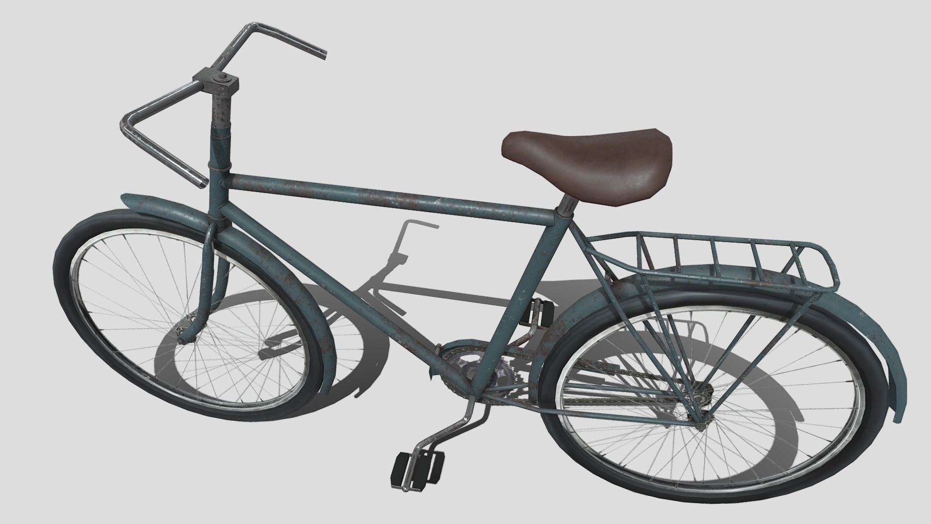 Two low poly bikes Low-poly 3D model_7