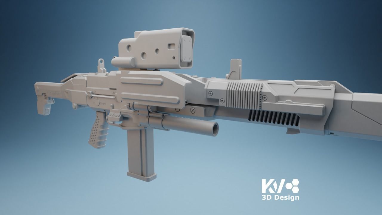 KV-Death Stranding-HG Custom Assault Rifle 3D print model_4