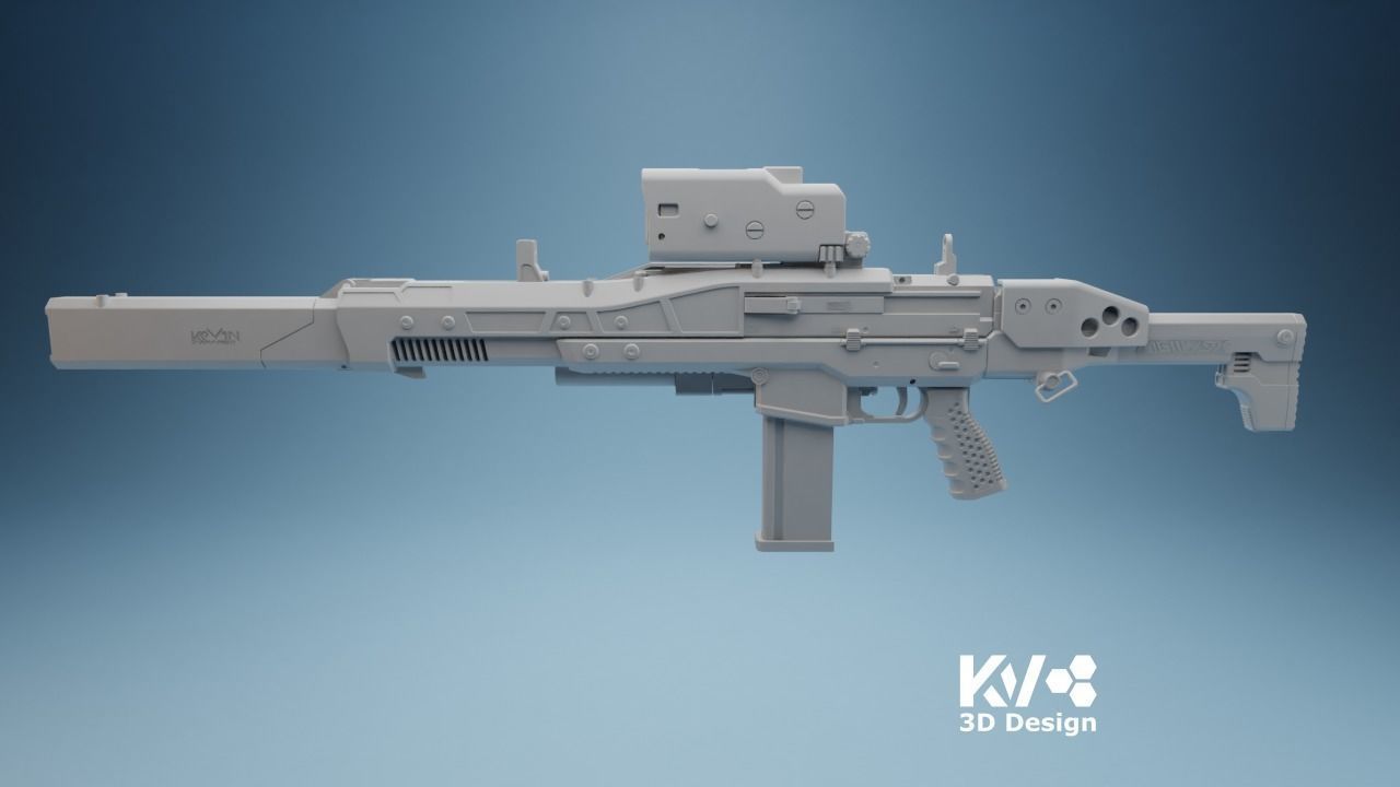 KV-Death Stranding-HG Custom Assault Rifle 3D print model_1