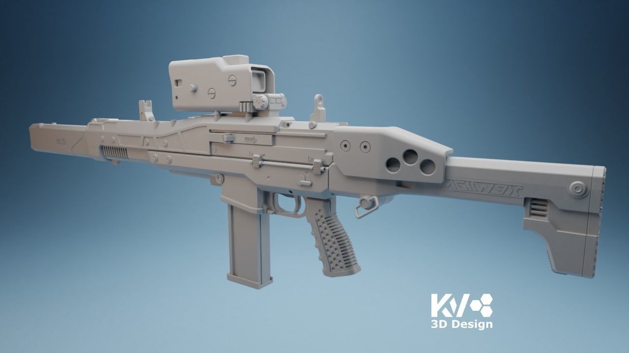 KV-Death Stranding-HG Custom Assault Rifle 3D print model_2