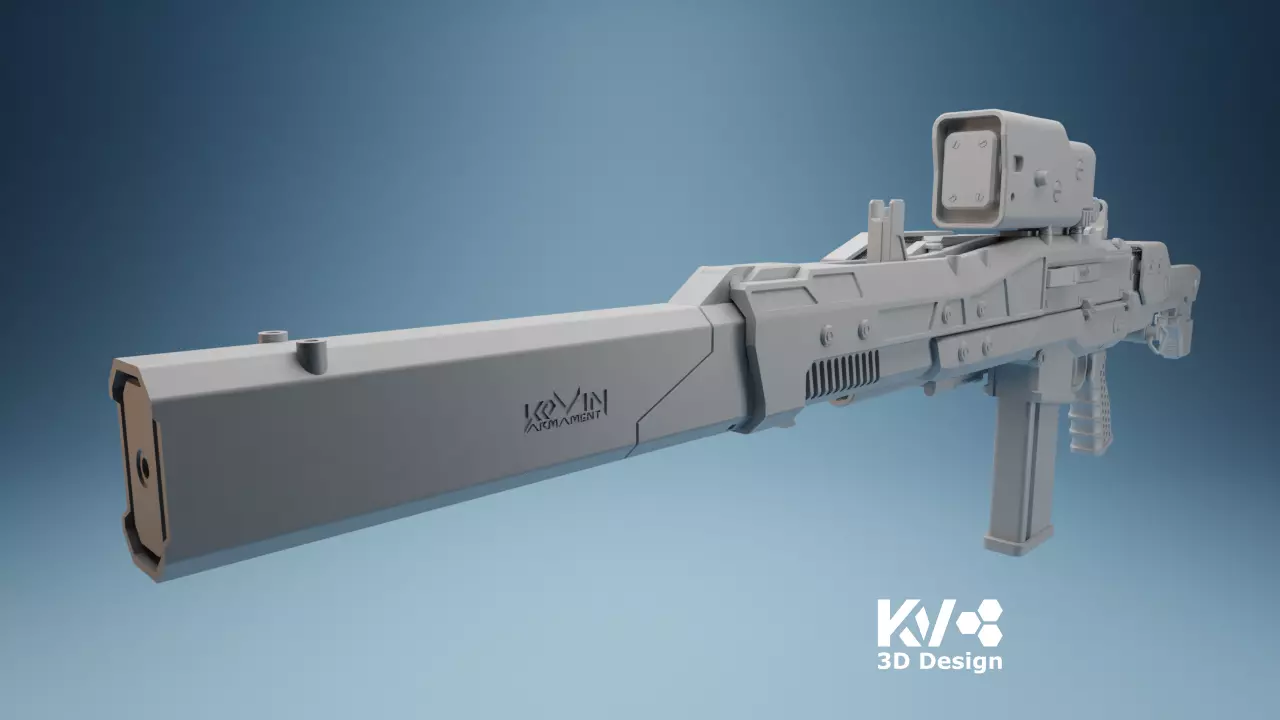 KV-Death Stranding-HG Custom Assault Rifle 3D print model_0