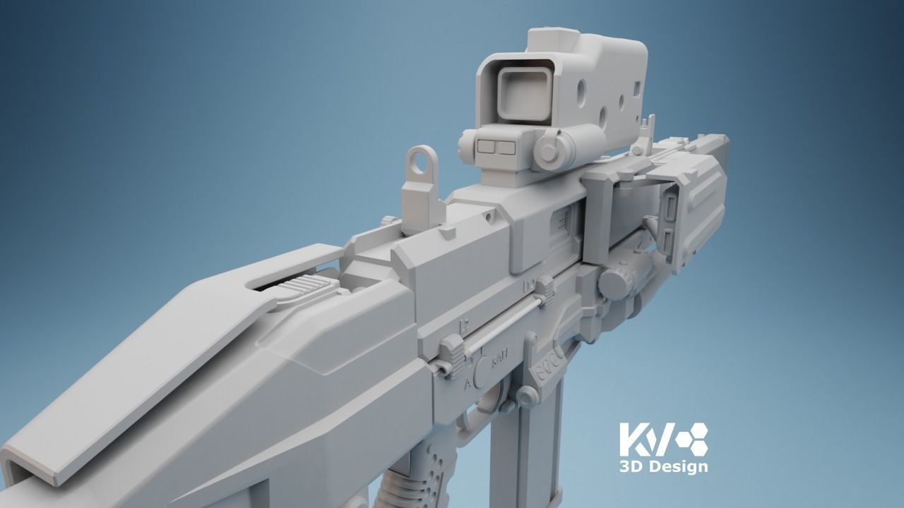 KV-Death Stranding-HG Custom Assault Rifle 3D print model_8