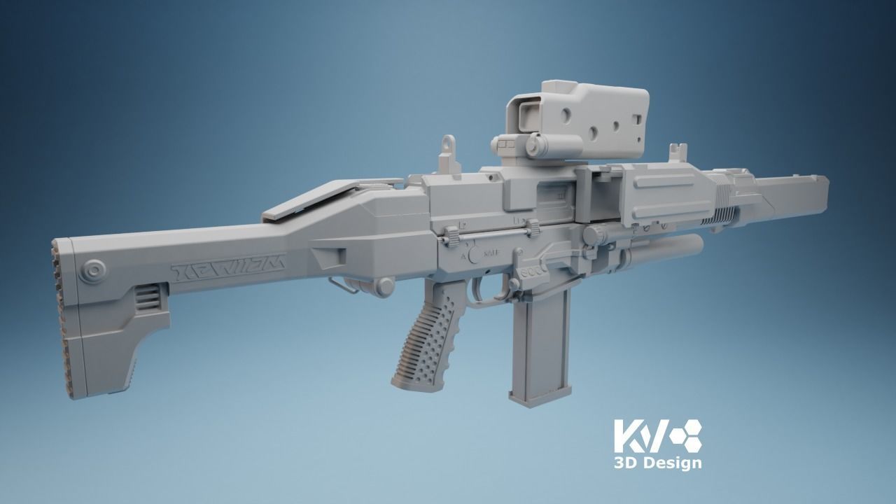 KV-Death Stranding-HG Custom Assault Rifle 3D print model_3