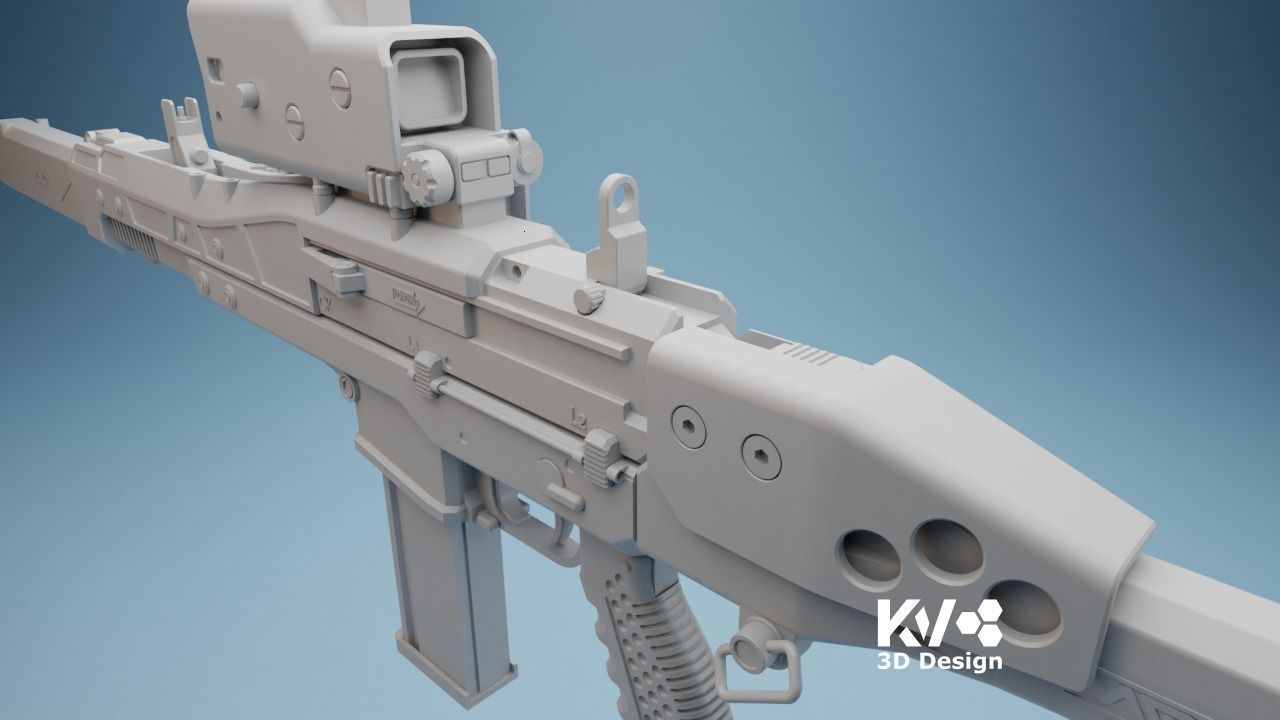 KV-Death Stranding-HG Custom Assault Rifle 3D print model_6