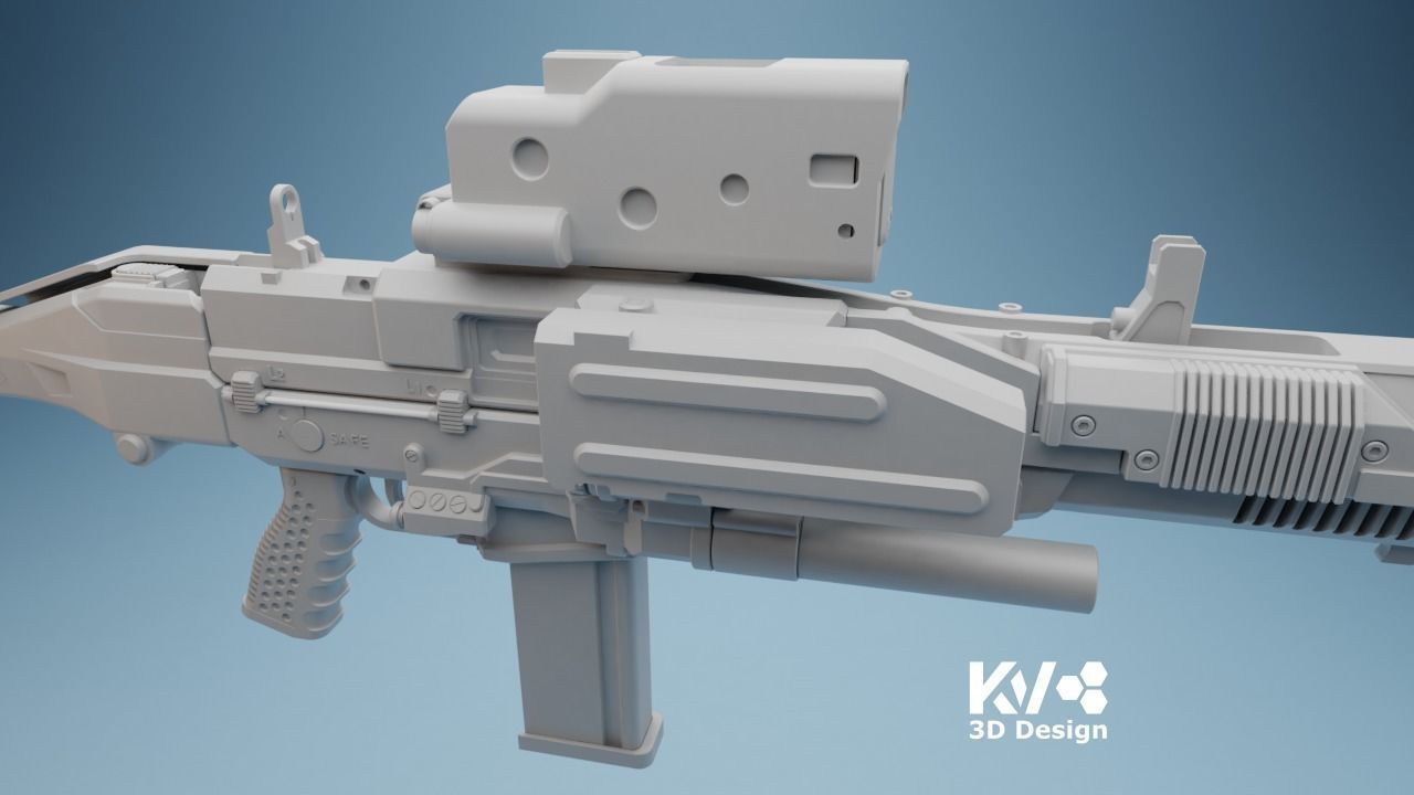KV-Death Stranding-HG Custom Assault Rifle 3D print model_7