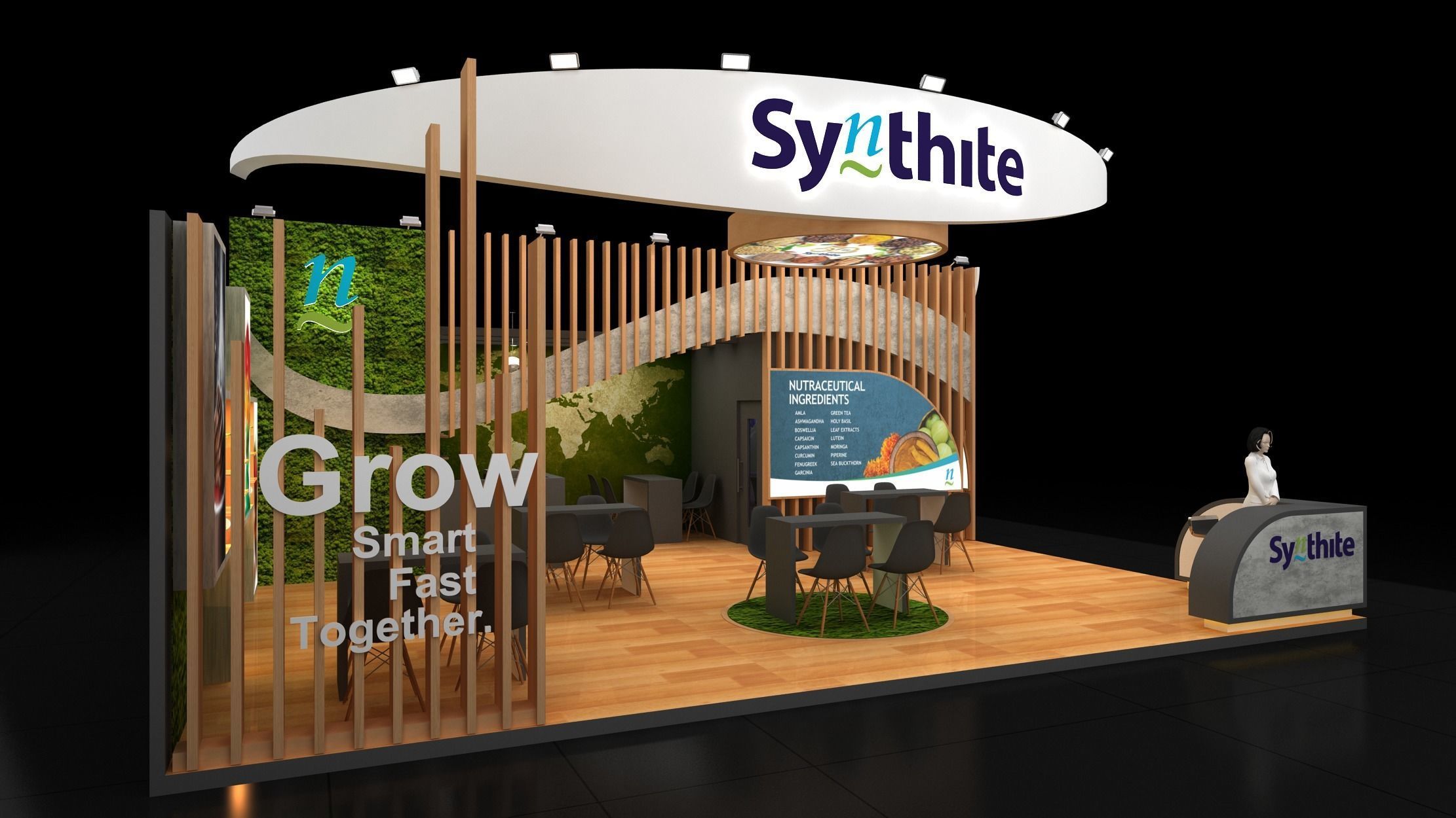 10mtr x 9mtr  2side open exhibition Model 3D print model_2