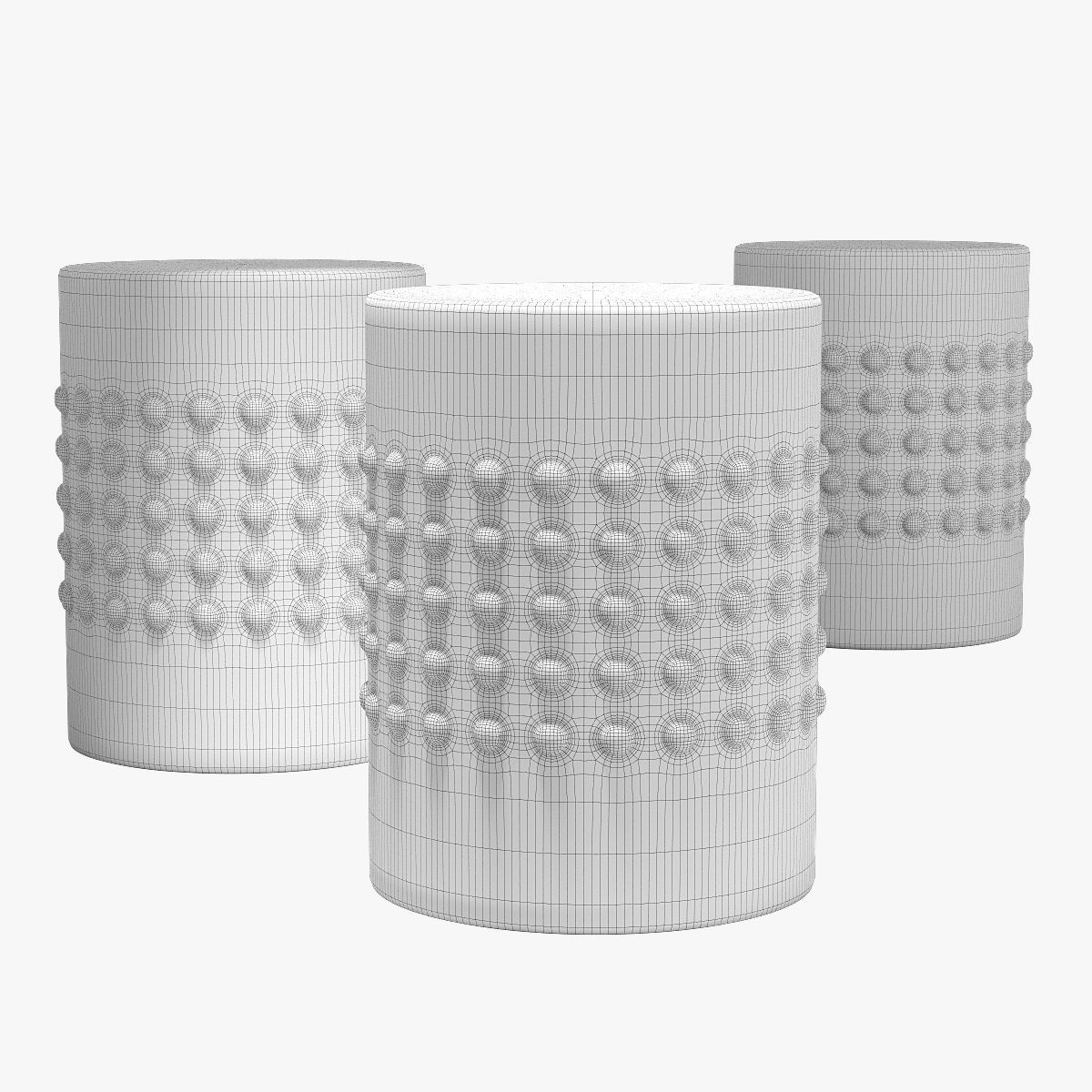 Latitude run still stud garden stool 3D model_3