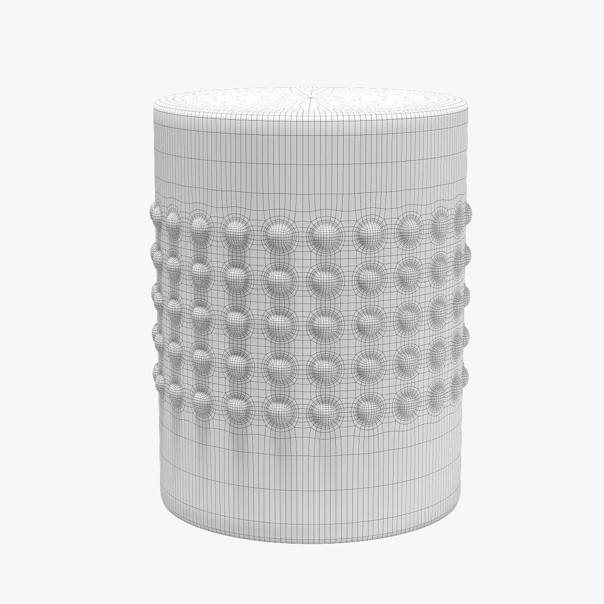 Latitude run still stud garden stool 3D model_4