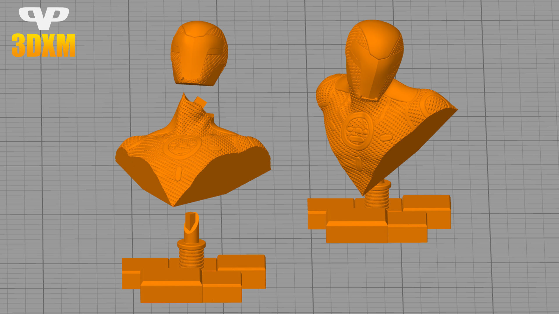 FREE Tron Legacy Bust STL for 3D Printing 3DXM ChibiSTL Free 3D print model_1