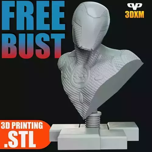 FREE Tron Legacy Bust STL for 3D Printing 3DXM ChibiSTL Free 3D print model