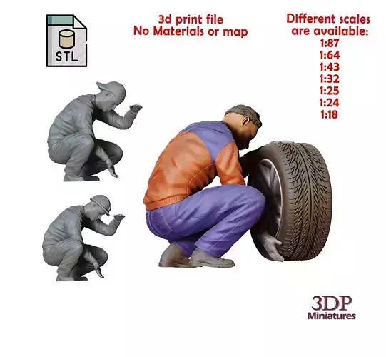 N12 Mechanic changing tires