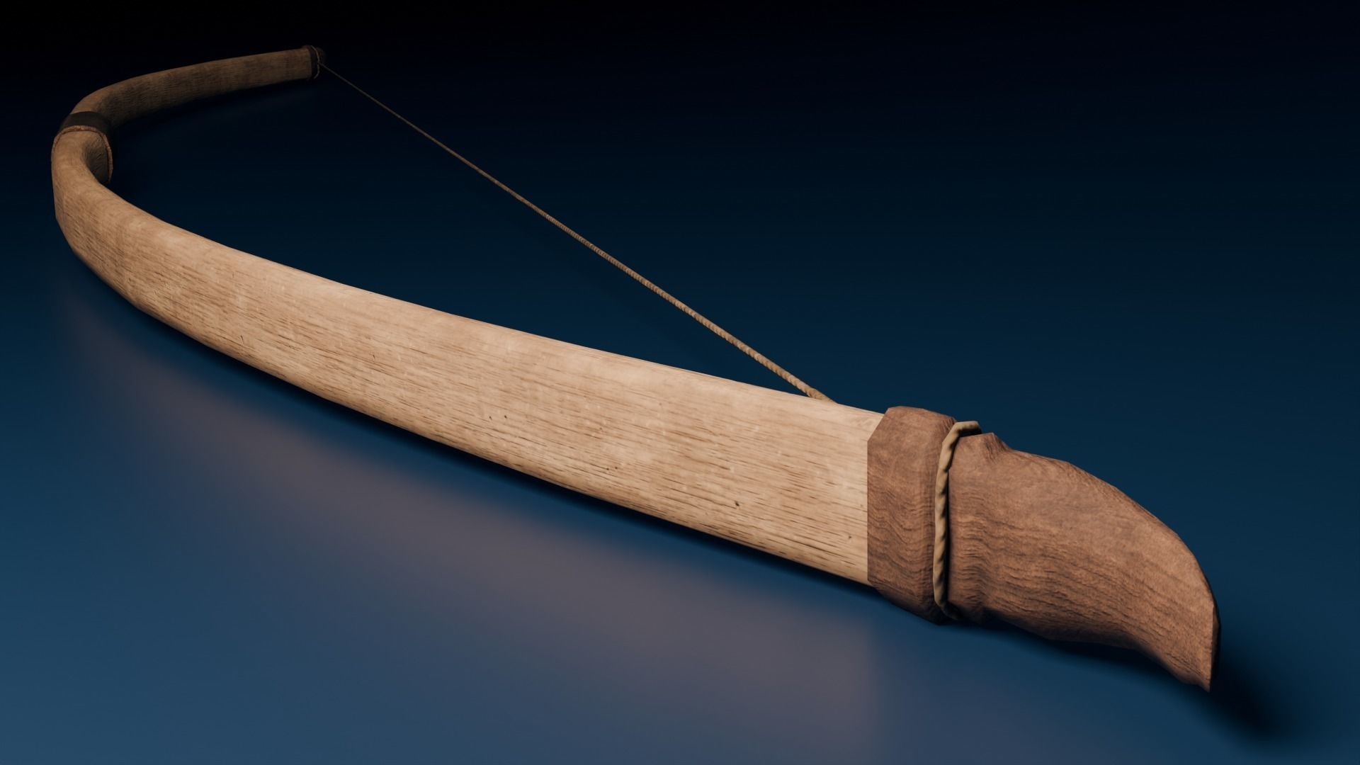 Medieval Longbow and Arrow Game Ready Low-poly 3D model_7
