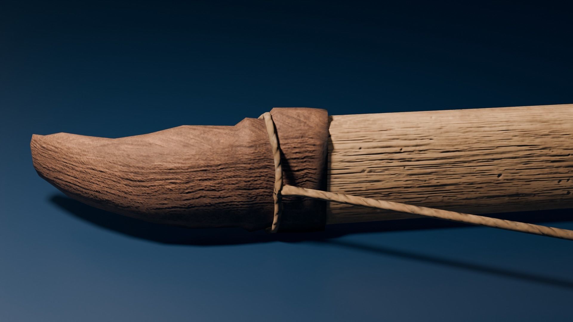 Medieval Longbow and Arrow Game Ready Low-poly 3D model_10