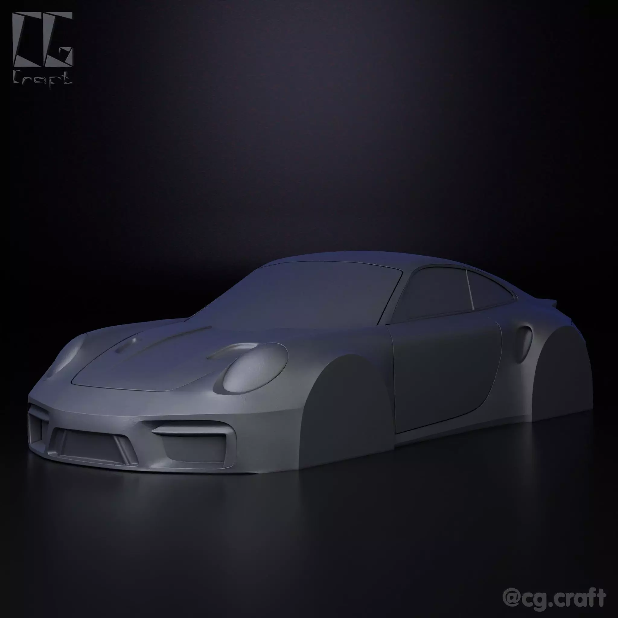 Porsche 911 GT3 RS 3D print model_0
