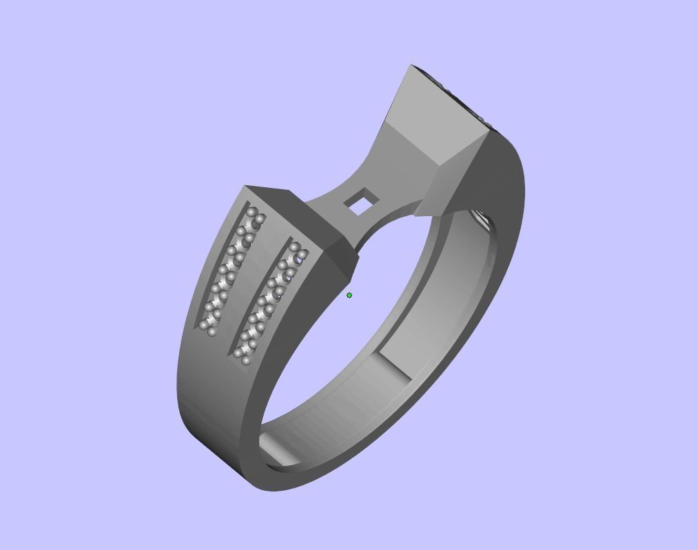 Womens Two piece solitaire ring 3D print model_1