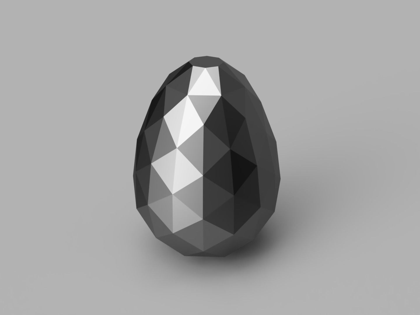 Easter Egg Diamond Crystal Stone 3D print model_1