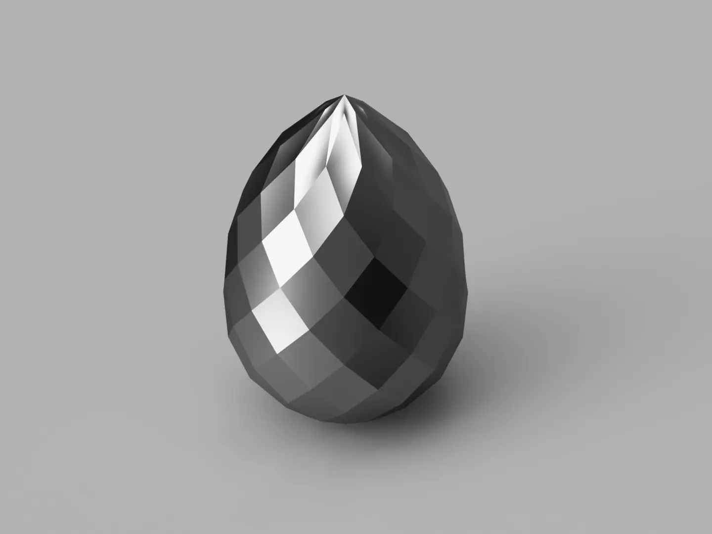 Easter Egg Diamond Crystal Stone 3D print model_0