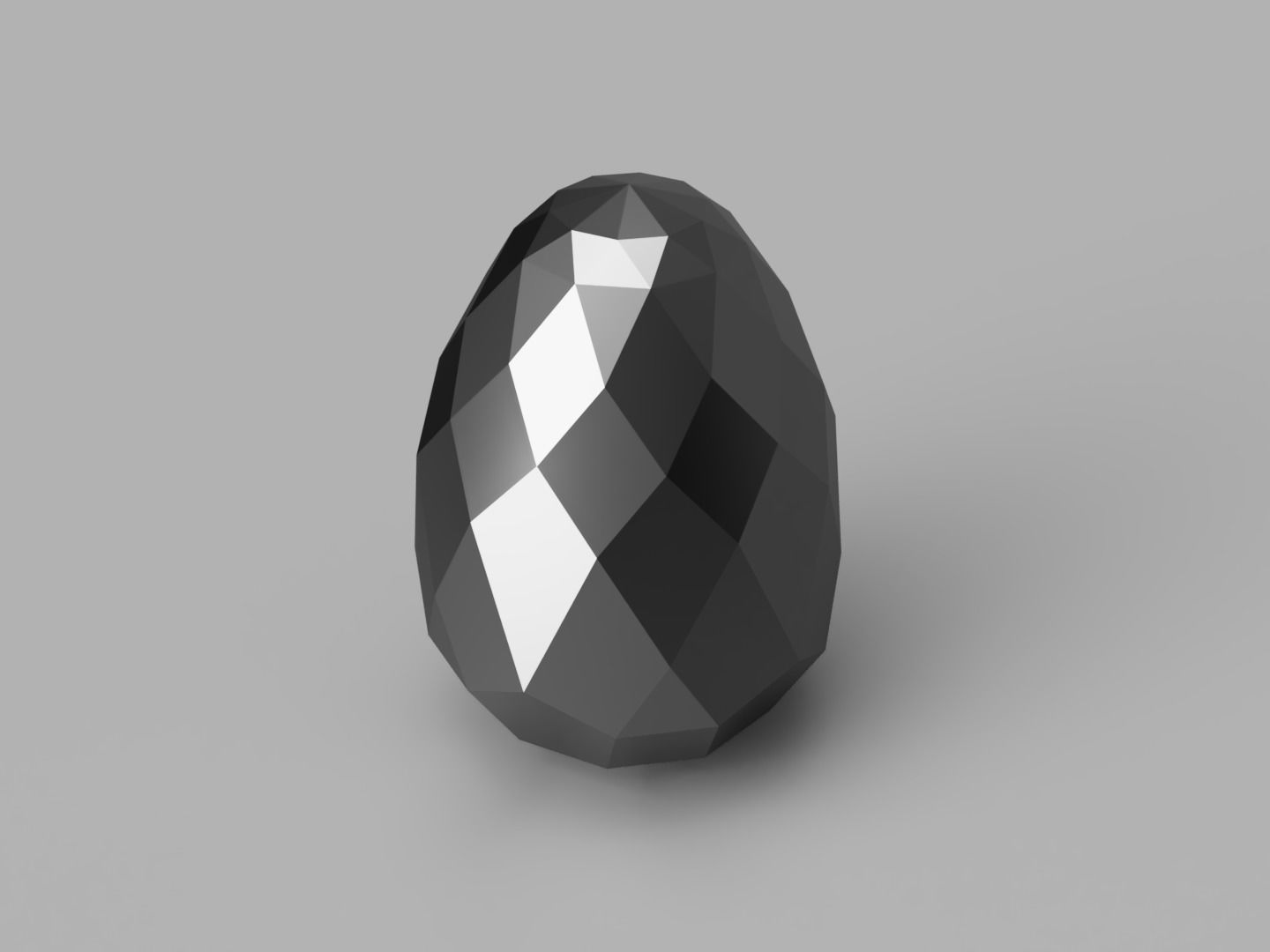 Easter Egg Diamond Crystal Stone 3D print model_2
