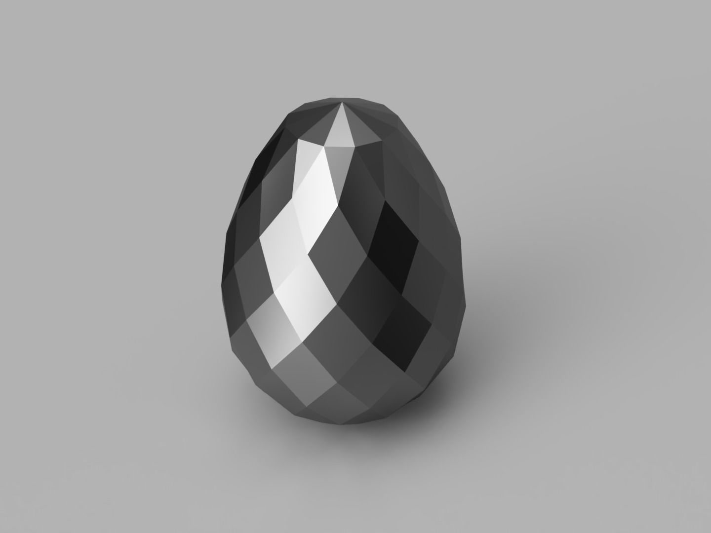 Easter Egg Diamond Crystal Stone 3D print model_3