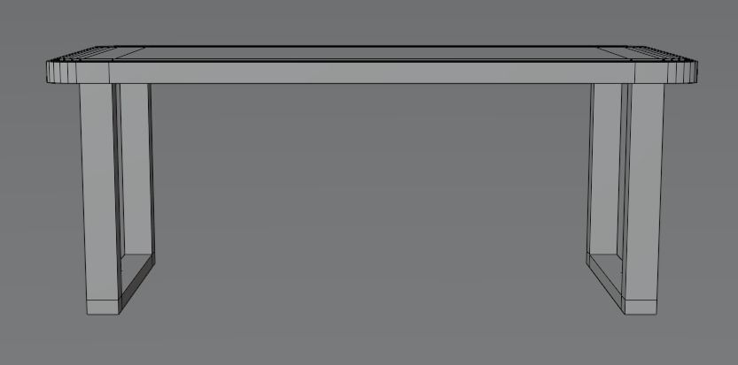 Modern Table Low-poly 3D model_7