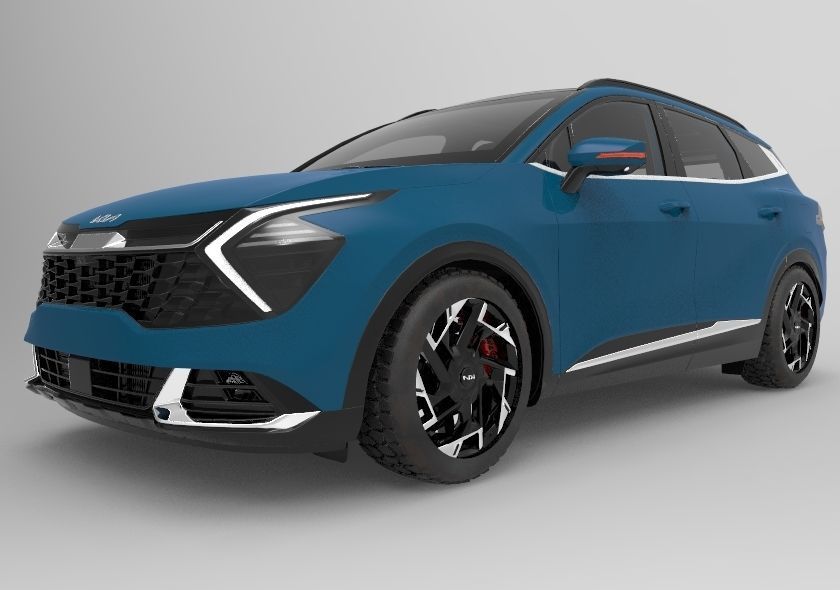 Kia Sportage 2022 Interior 3D model_11