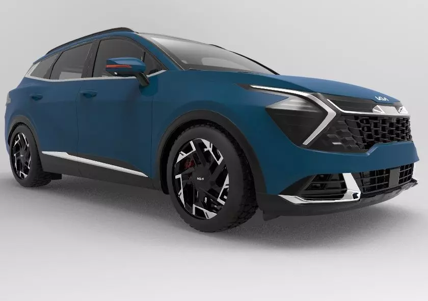 Kia Sportage 2022 Interior 3D model_0