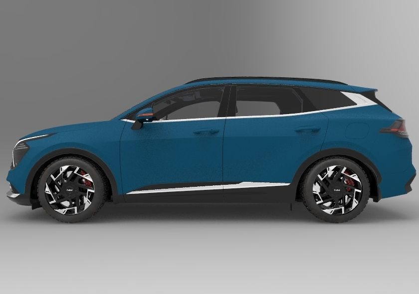 Kia Sportage 2022 Interior 3D model_9