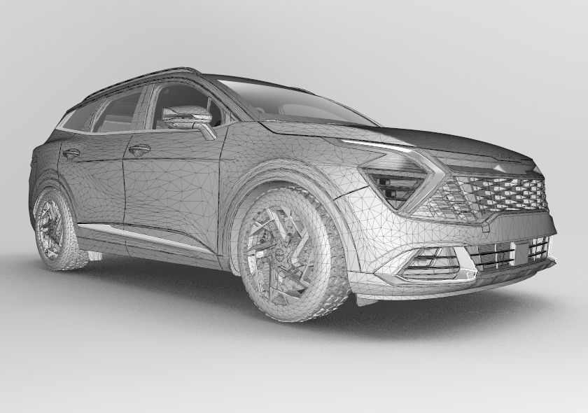 Kia Sportage 2022 Interior 3D model_1