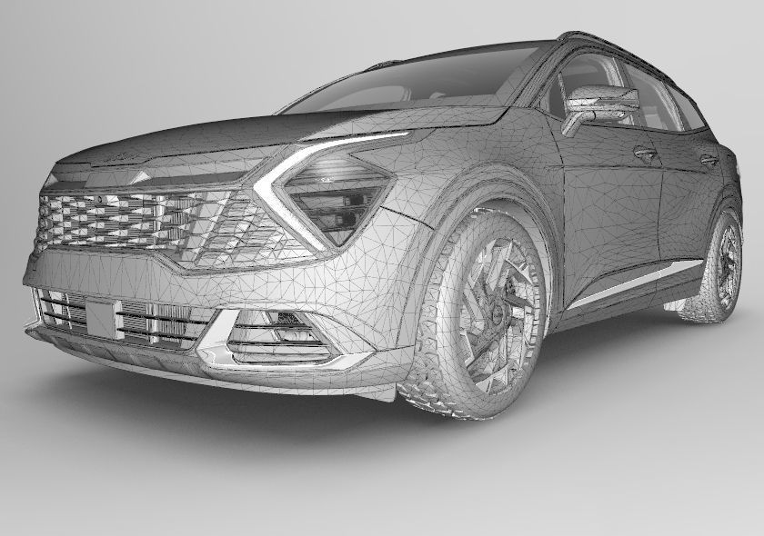 Kia Sportage 2022 Interior 3D model_12