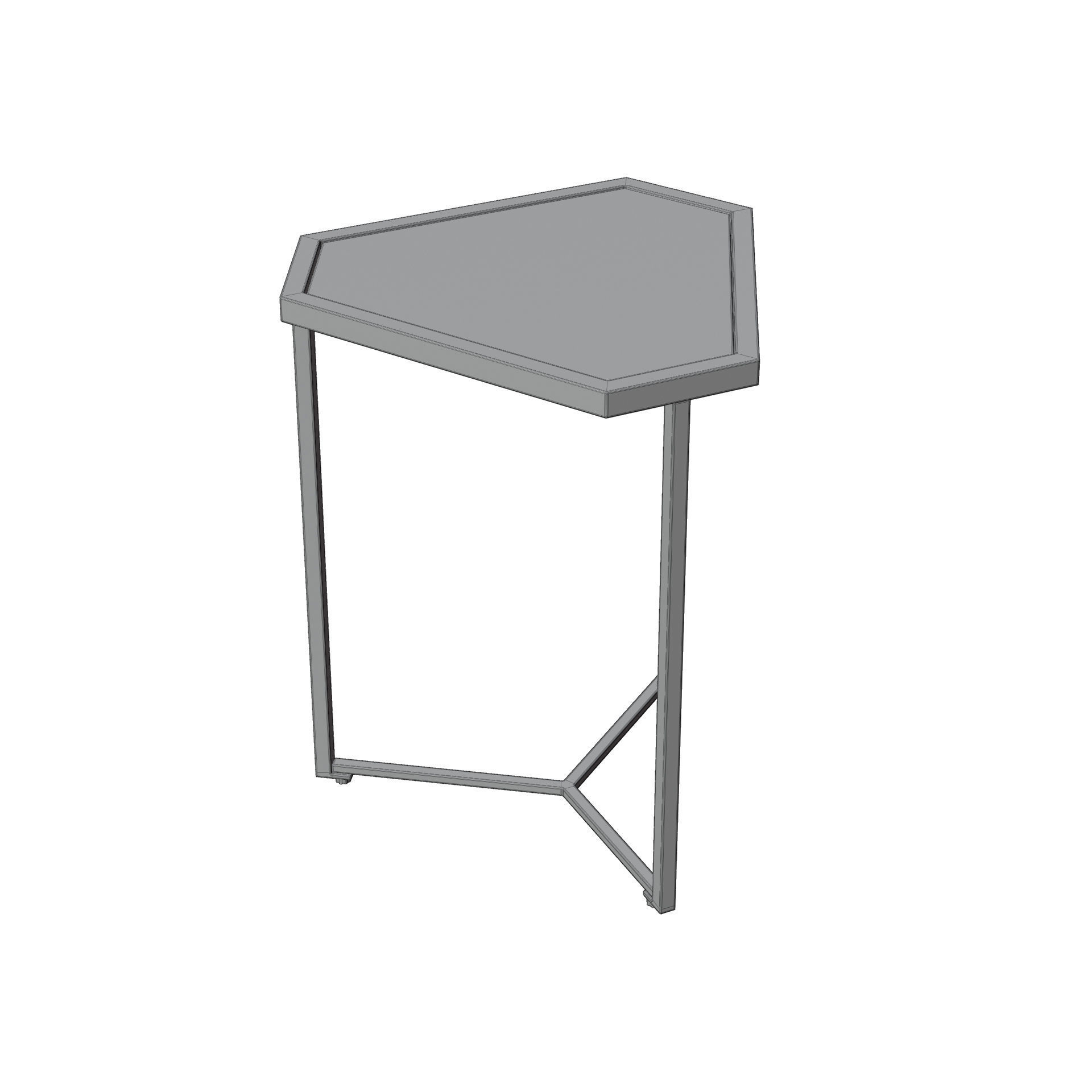 Triangle Accent Table 3D model_6