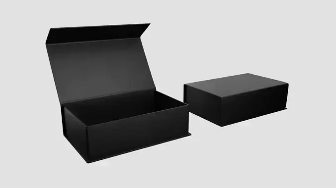 Magnetic paper gift box black