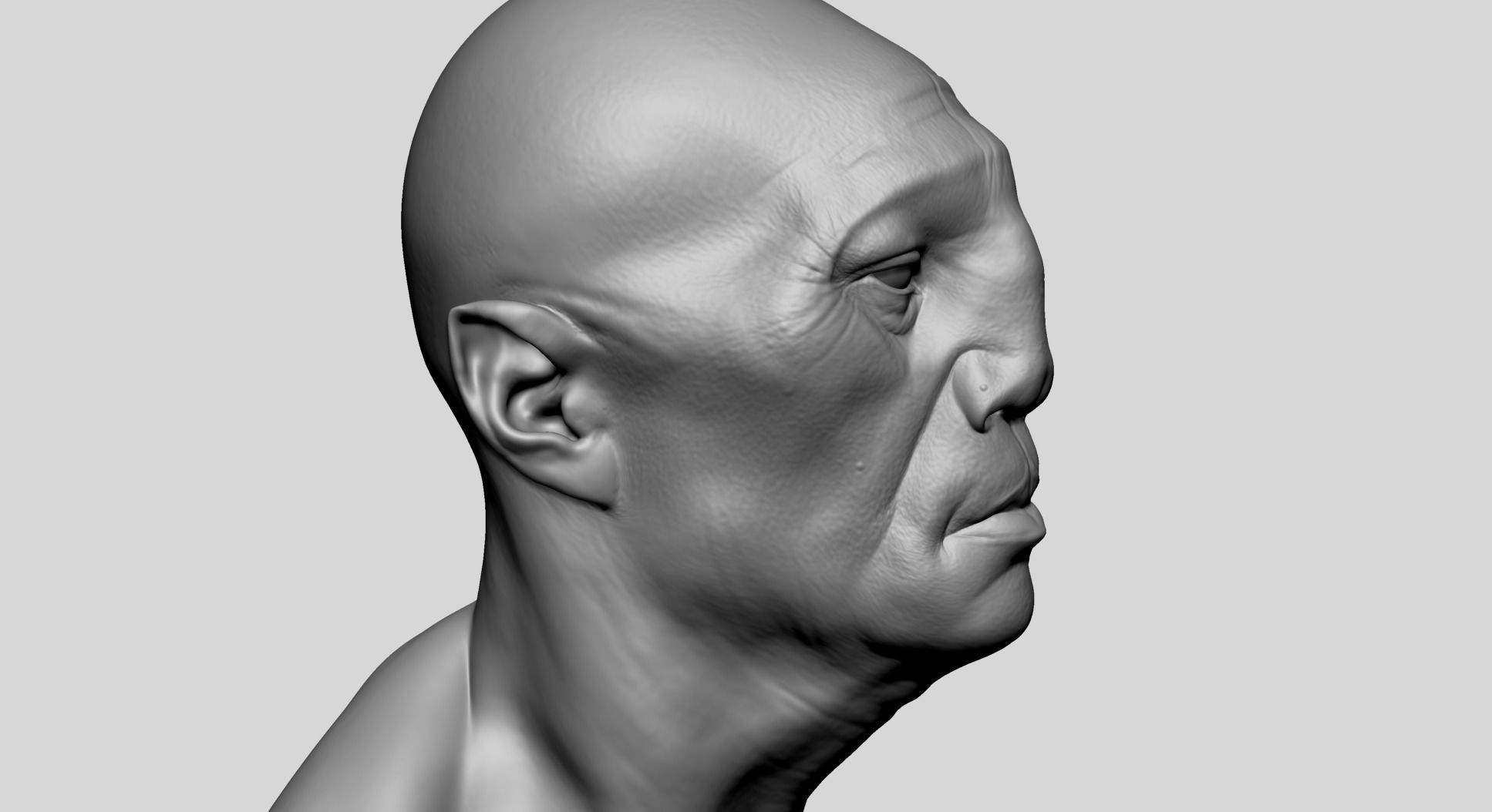 Creature Head T1 3D model_8