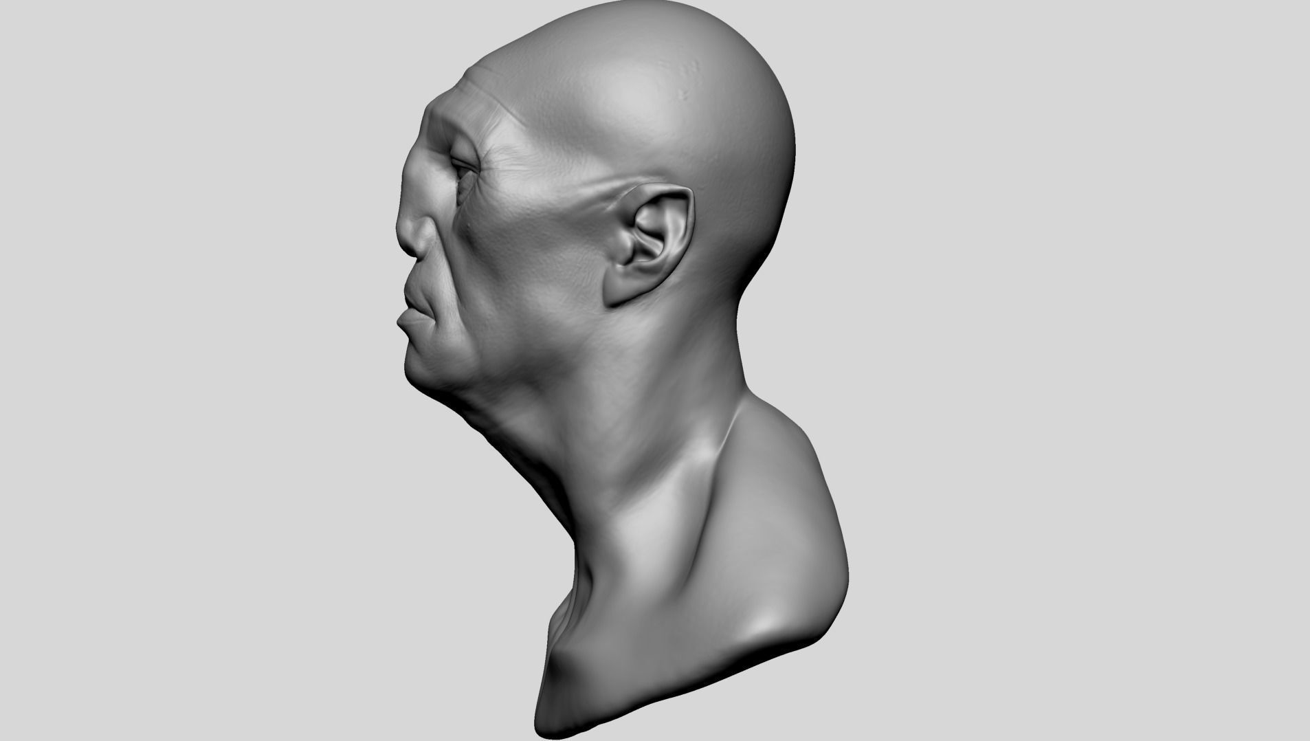 Creature Head T1 3D model_5