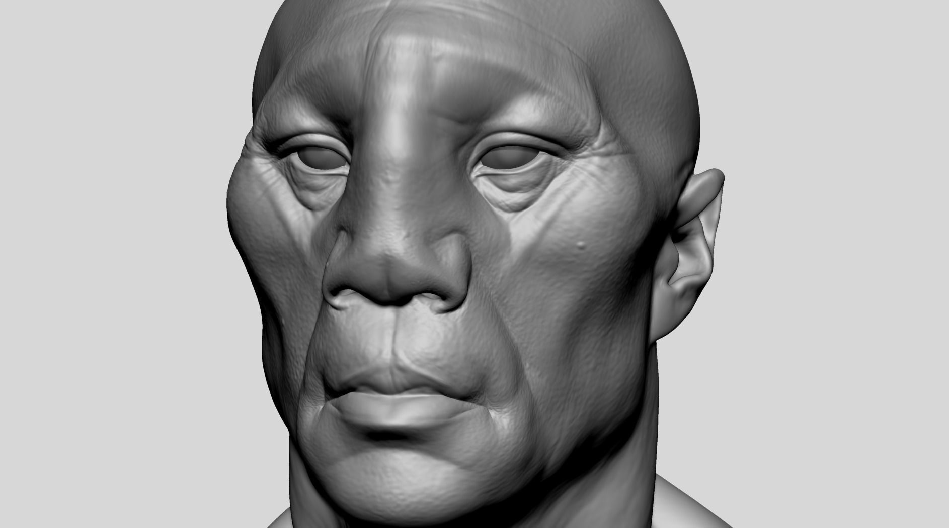 Creature Head T1 3D model_9