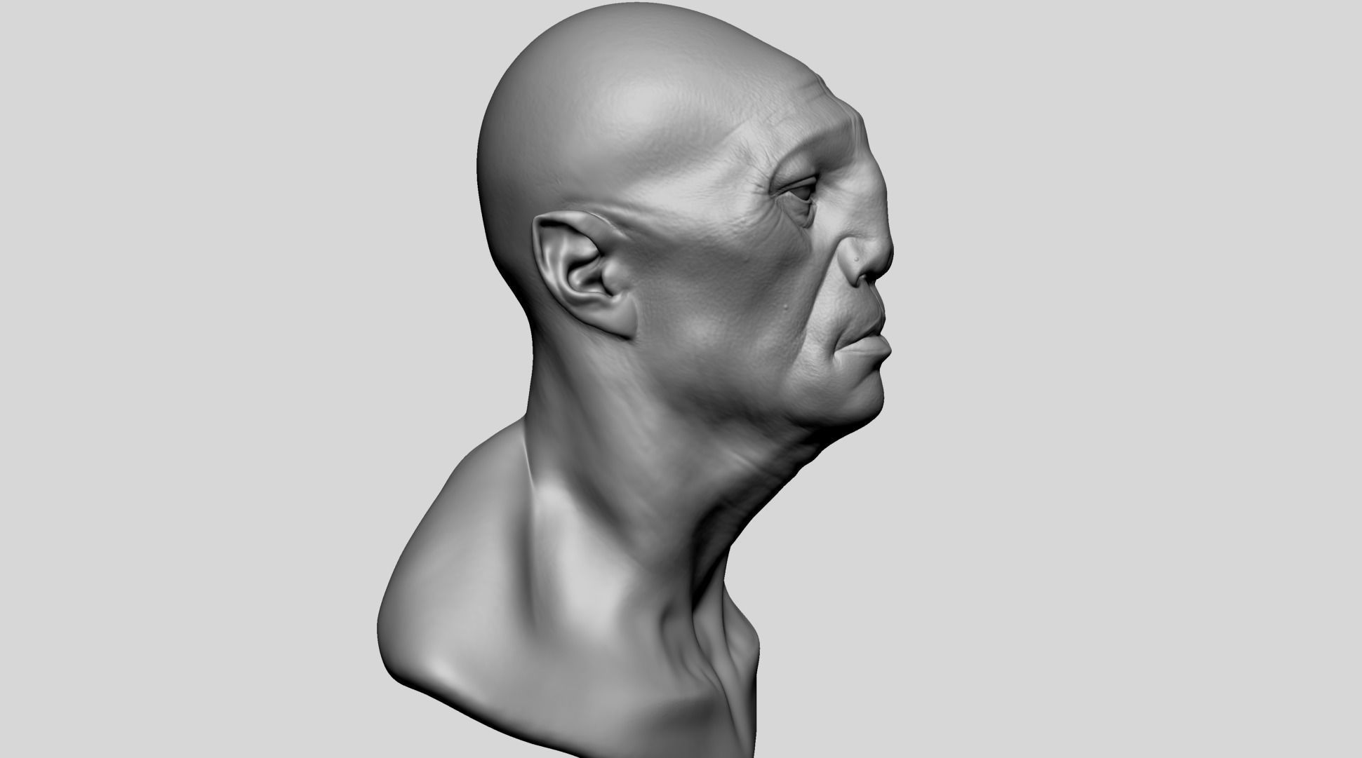 Creature Head T1 3D model_2