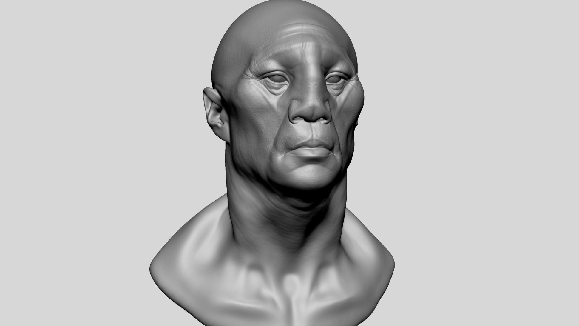 Creature Head T1 3D model_1