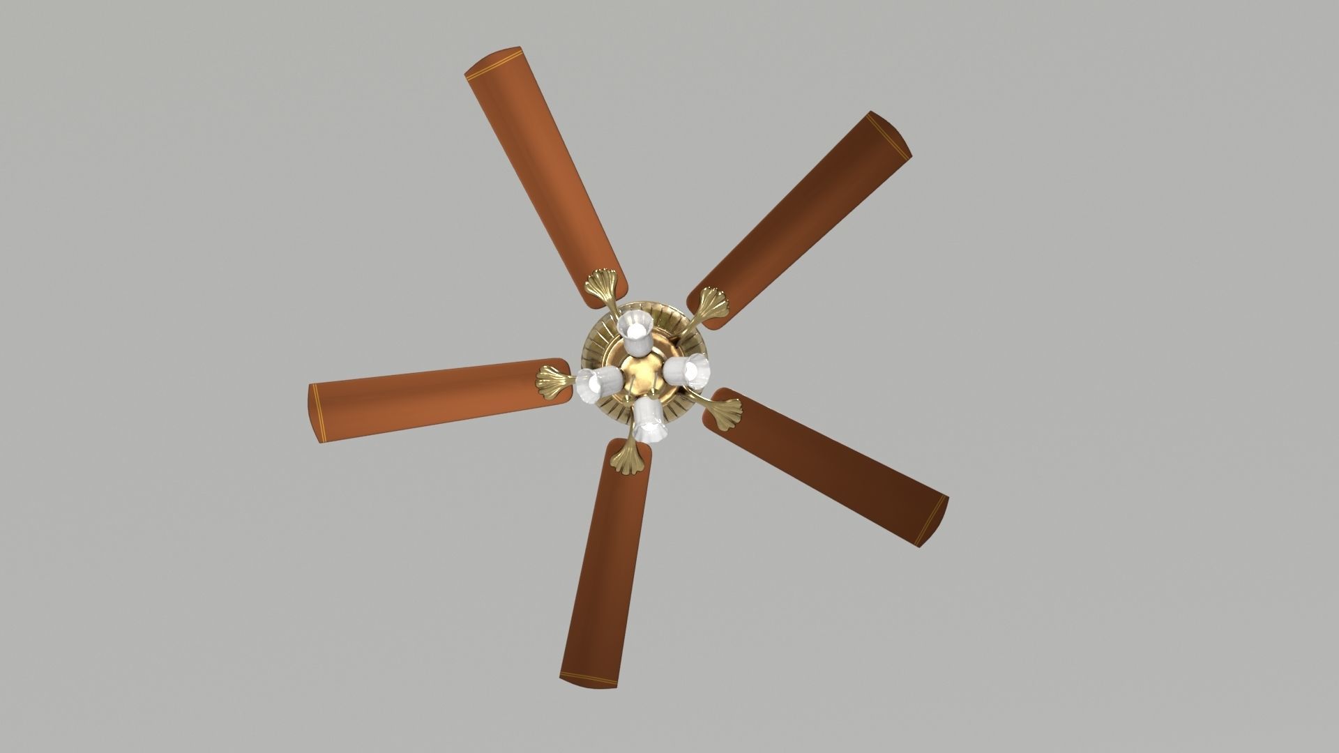 Ceiling Fan 08 Low-poly 3D model_3