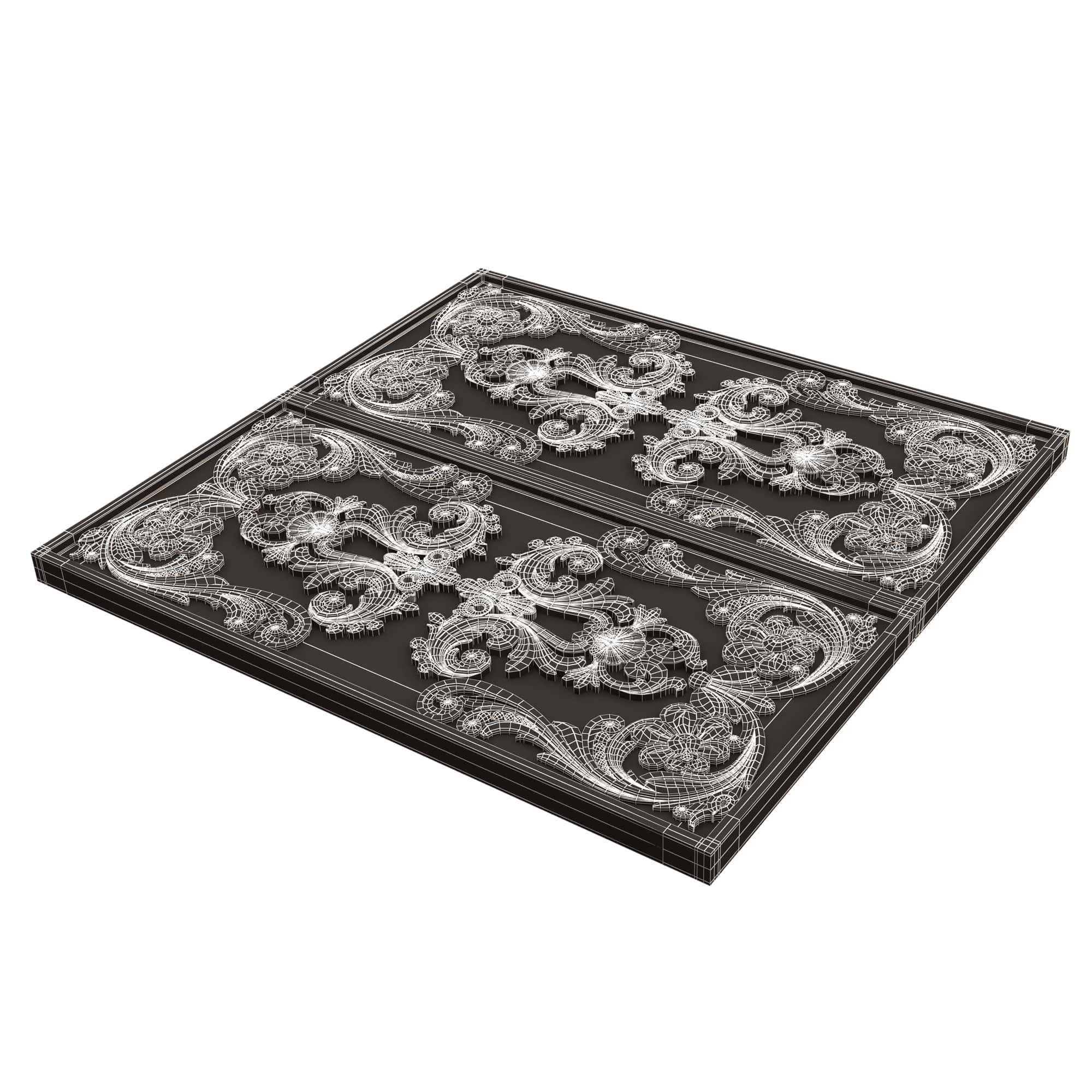 Backgammon Set Collection 02 Low-poly 3D model_60