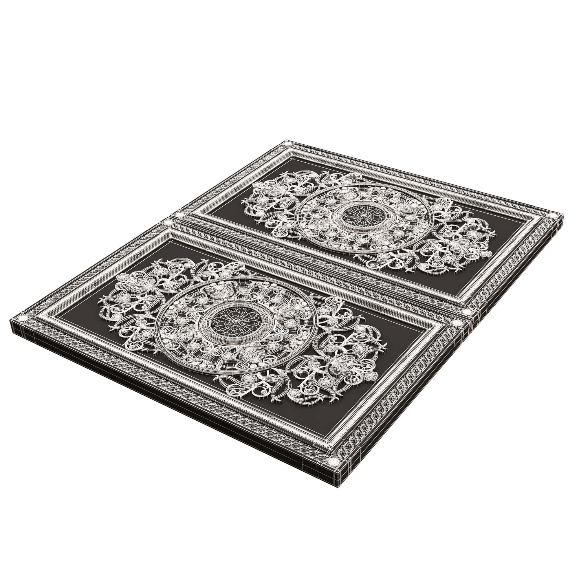 Backgammon Set Collection 02 Low-poly 3D model_82